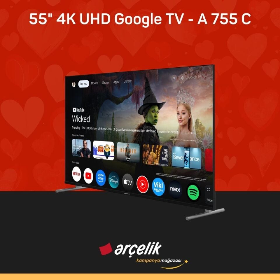 ARÇELİK 7 Serisi 55'' 4K UHD Google TV - A 755 C Smart TV