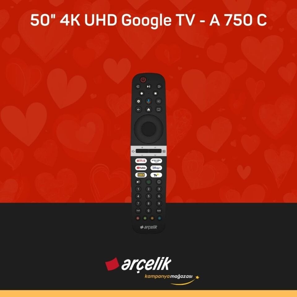 ARÇELİK 7 Serisi 50'' 4K UHD Google TV - A 750 C