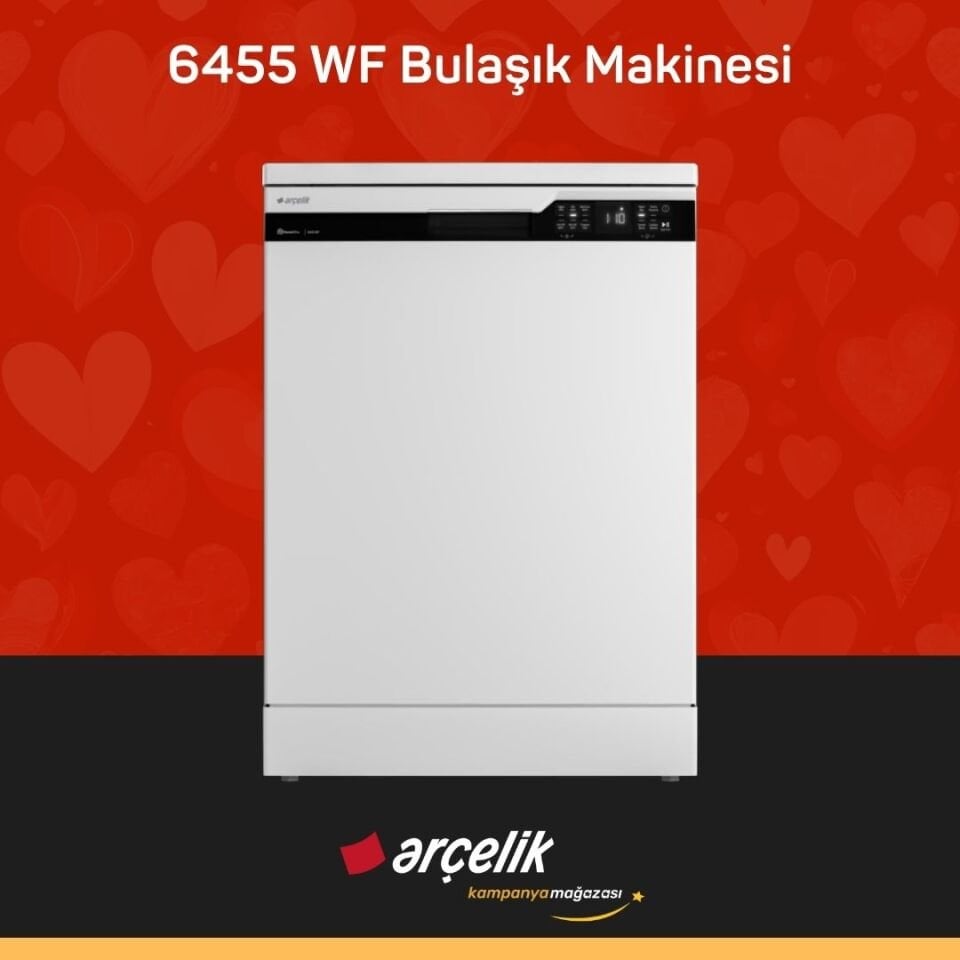 ARÇELİK 6455 WF Bulaşık Makinesi ( Tüm Türkiye Teslimat )