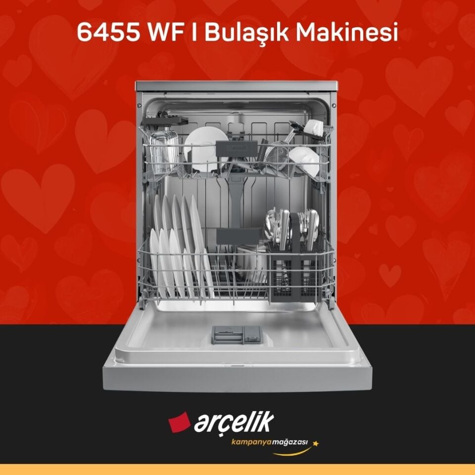 ARÇELİK 6455 WF I Bulaşık Makinesi ( Tüm Türkiye Teslimat )