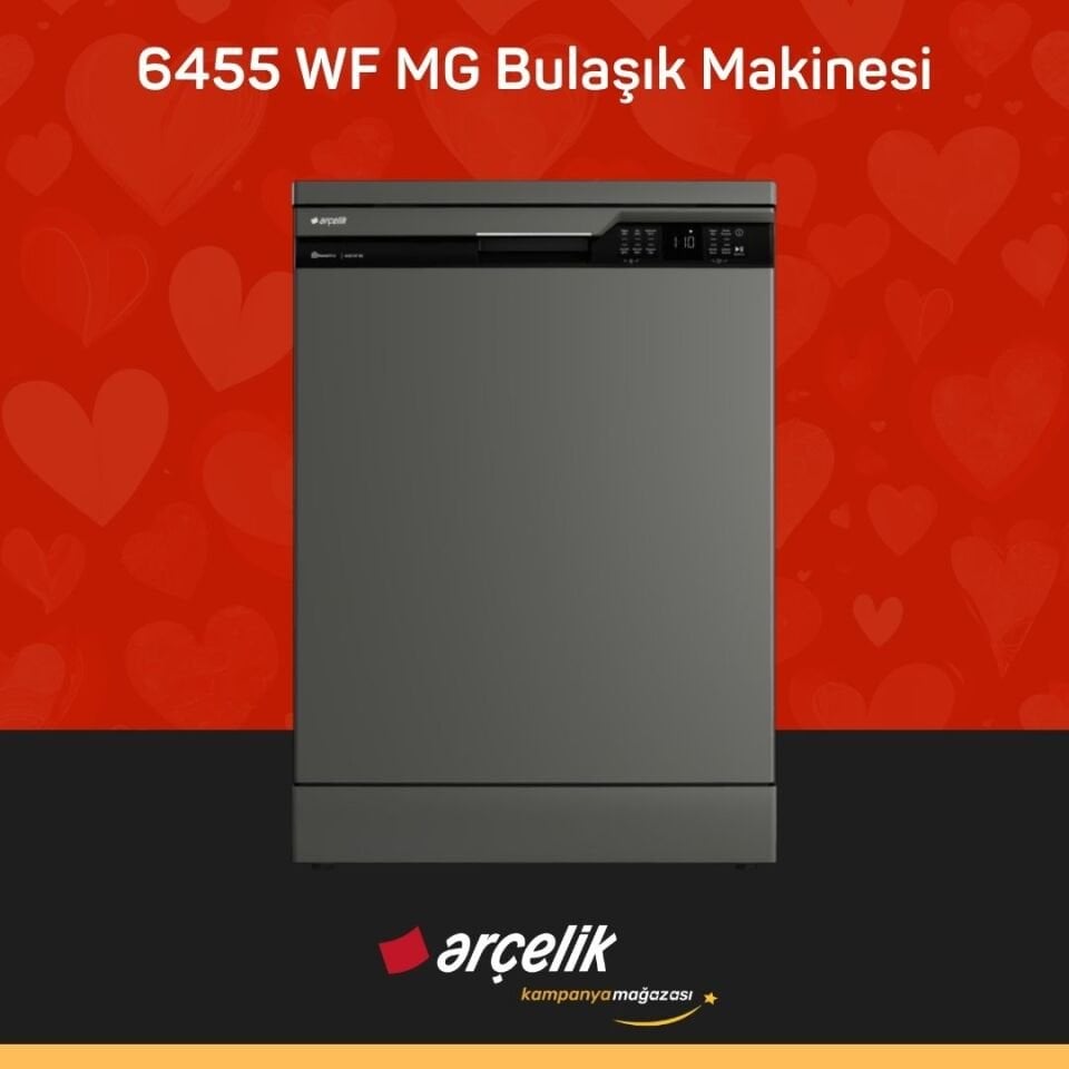 ARÇELİK 6455 WF MG Bulaşık Makinesi ( Tüm Türkiye Teslimat )
