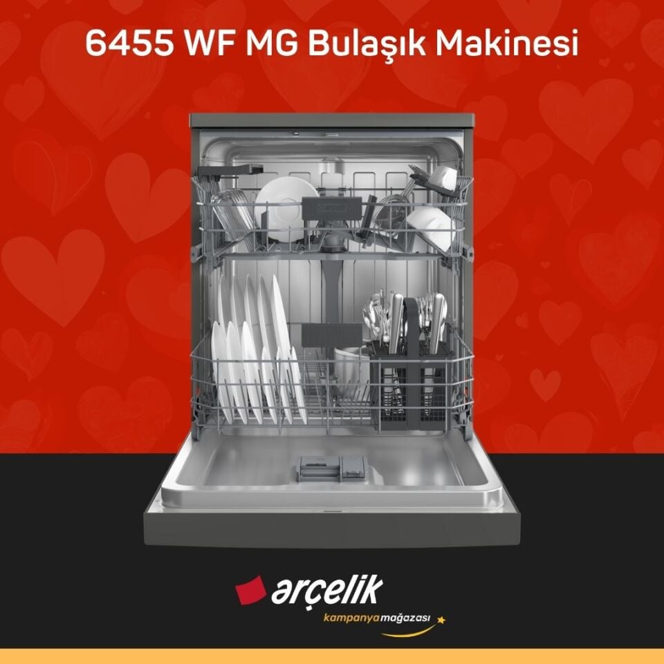 ARÇELİK 6455 WF MG Bulaşık Makinesi ( Tüm Türkiye Teslimat )