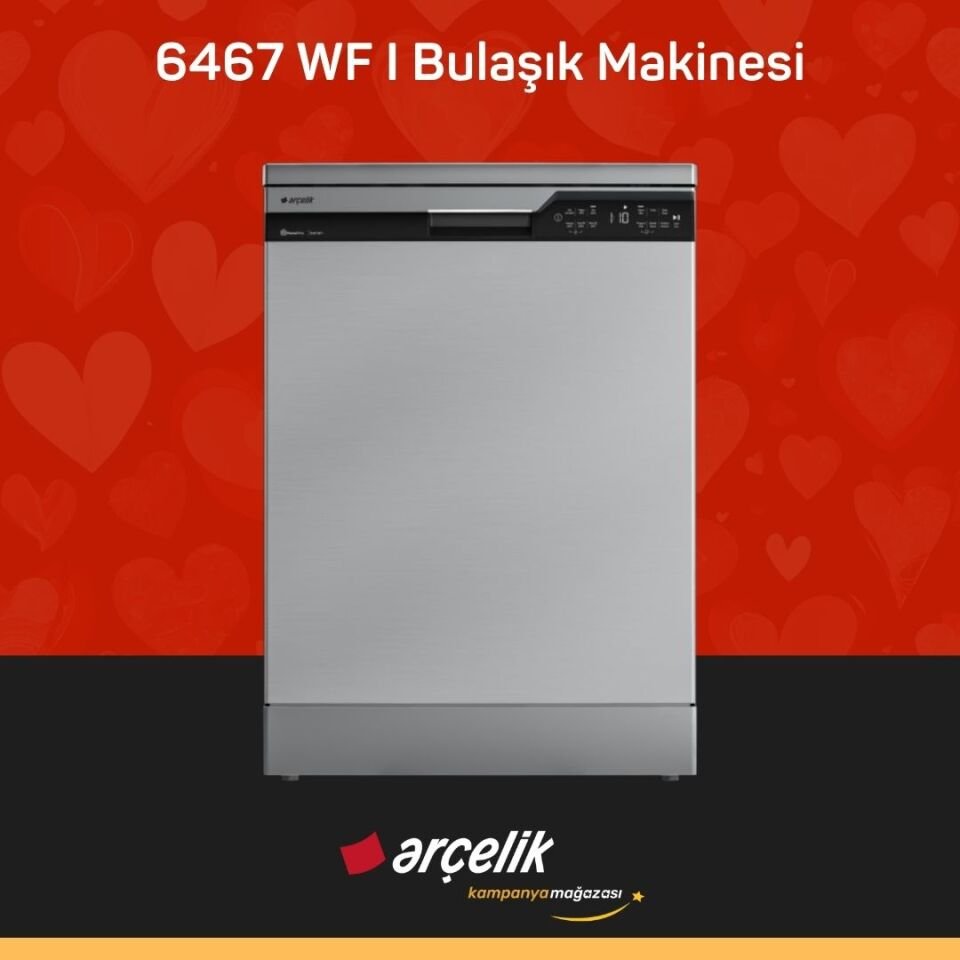 ARÇELİK 6467 WF I Bulaşık Makinesi ( Tüm Türkiye Teslimat )