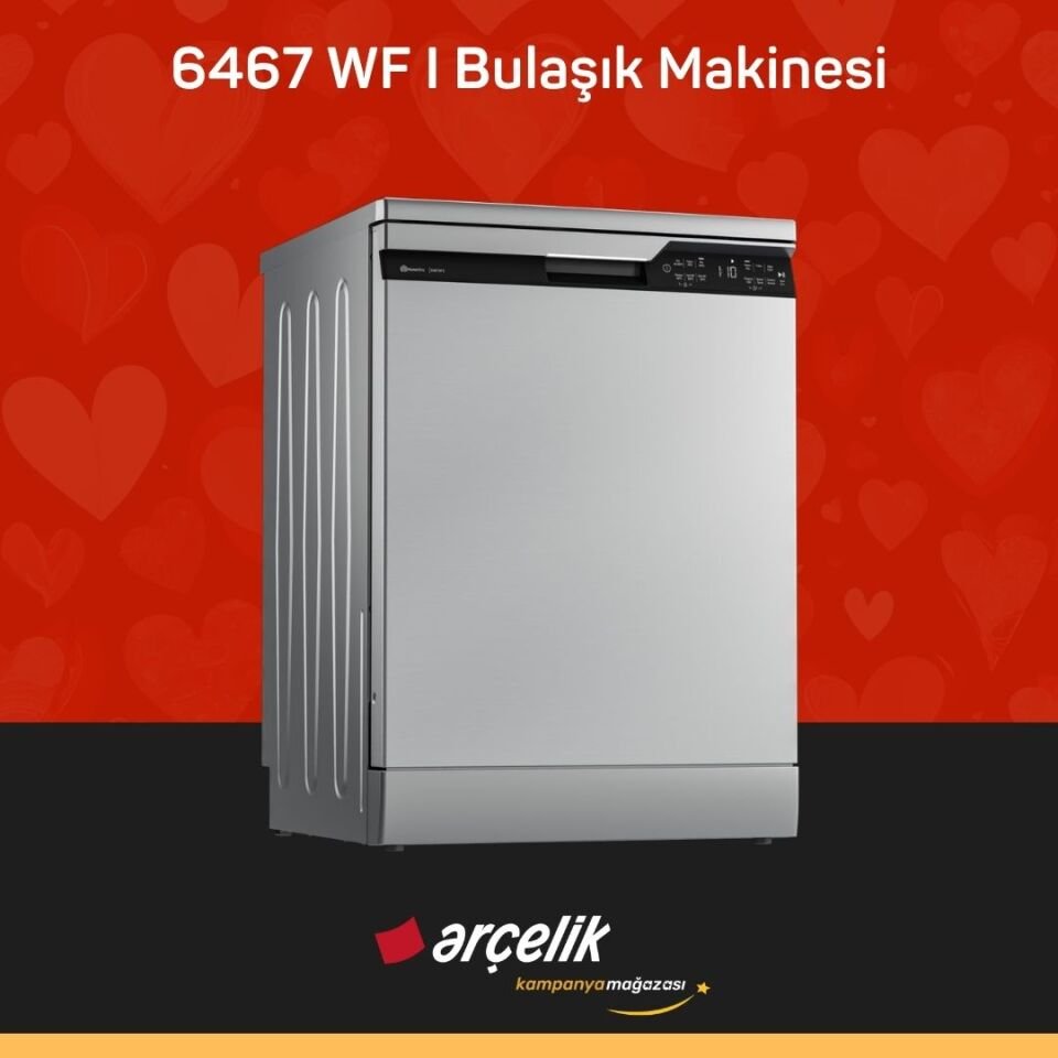 ARÇELİK 6467 WF I Bulaşık Makinesi ( Tüm Türkiye Teslimat )