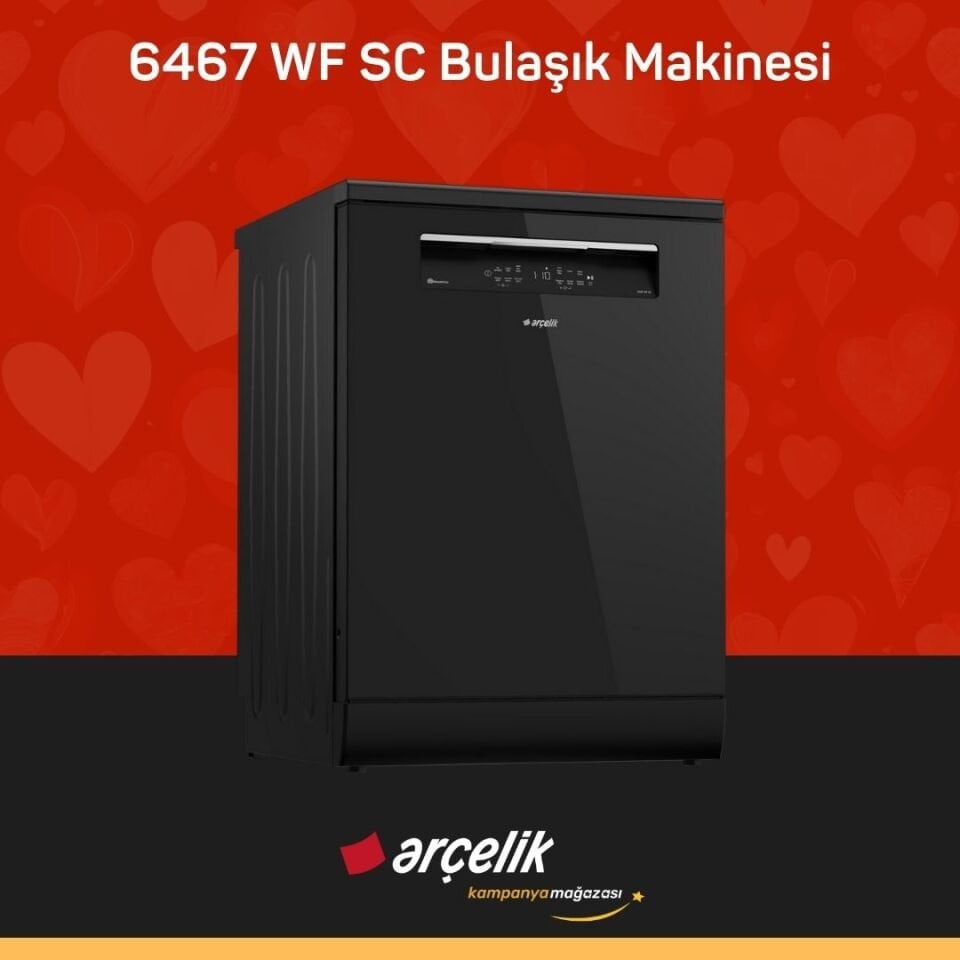 ARÇELİK 6467 WF SC Bulaşık Makinesi ( Tüm Türkiye Teslimat )