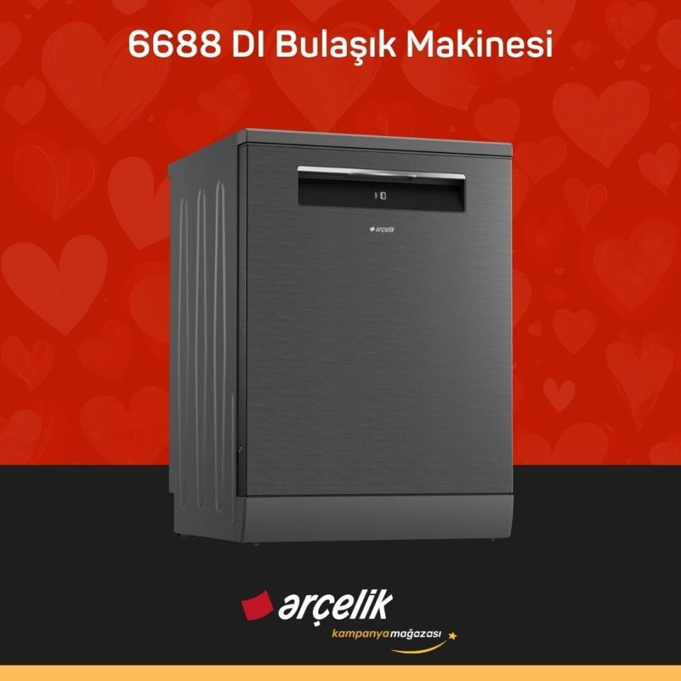 ARÇELİK 6688 DI Bulaşık Makinesi ( Tüm Türkiye Teslimat )
