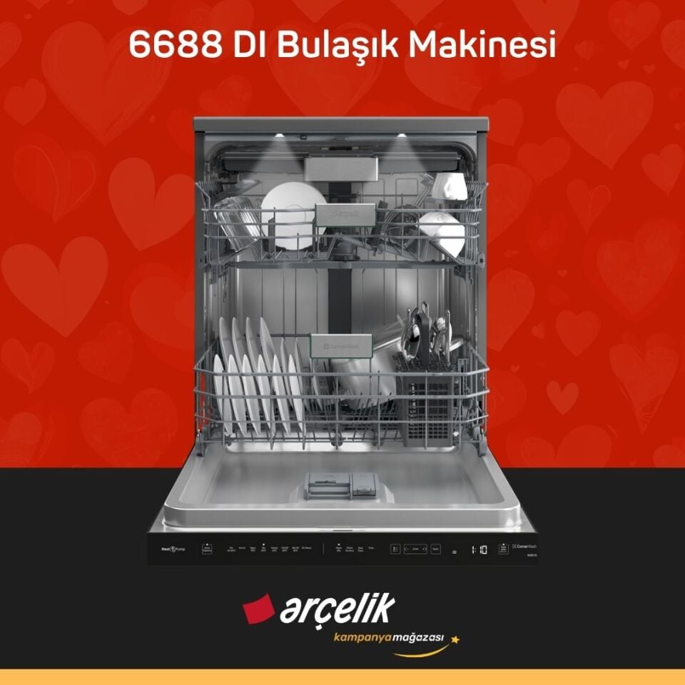 ARÇELİK 6688 DI Bulaşık Makinesi ( Tüm Türkiye Teslimat )