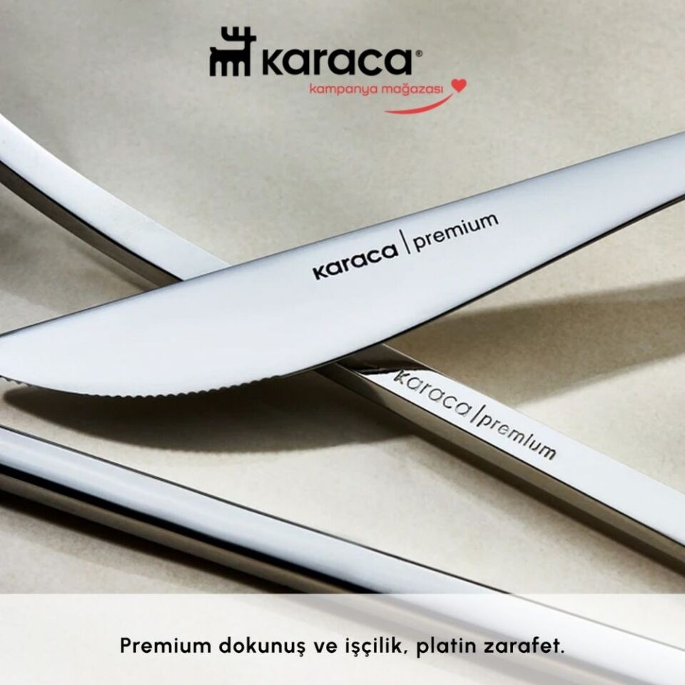 Karaca  Premium View Platin 12 Kişilik 84 Parça Çatal Kaşık Bıçak Takımı