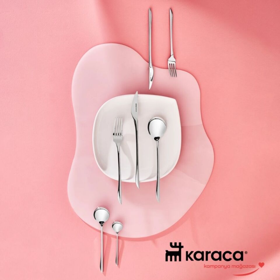 Karaca  Premium Platin Von 12 Kişilik 84 Parça Çatal Kaşık Bıçak