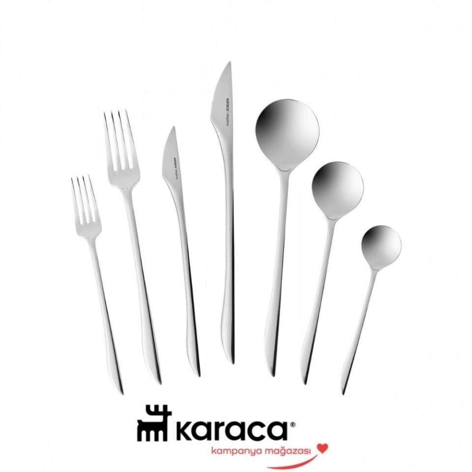 Karaca Premium Platin Von 12 Kişilik 84 Parça Çatal Kaşık Bıçak