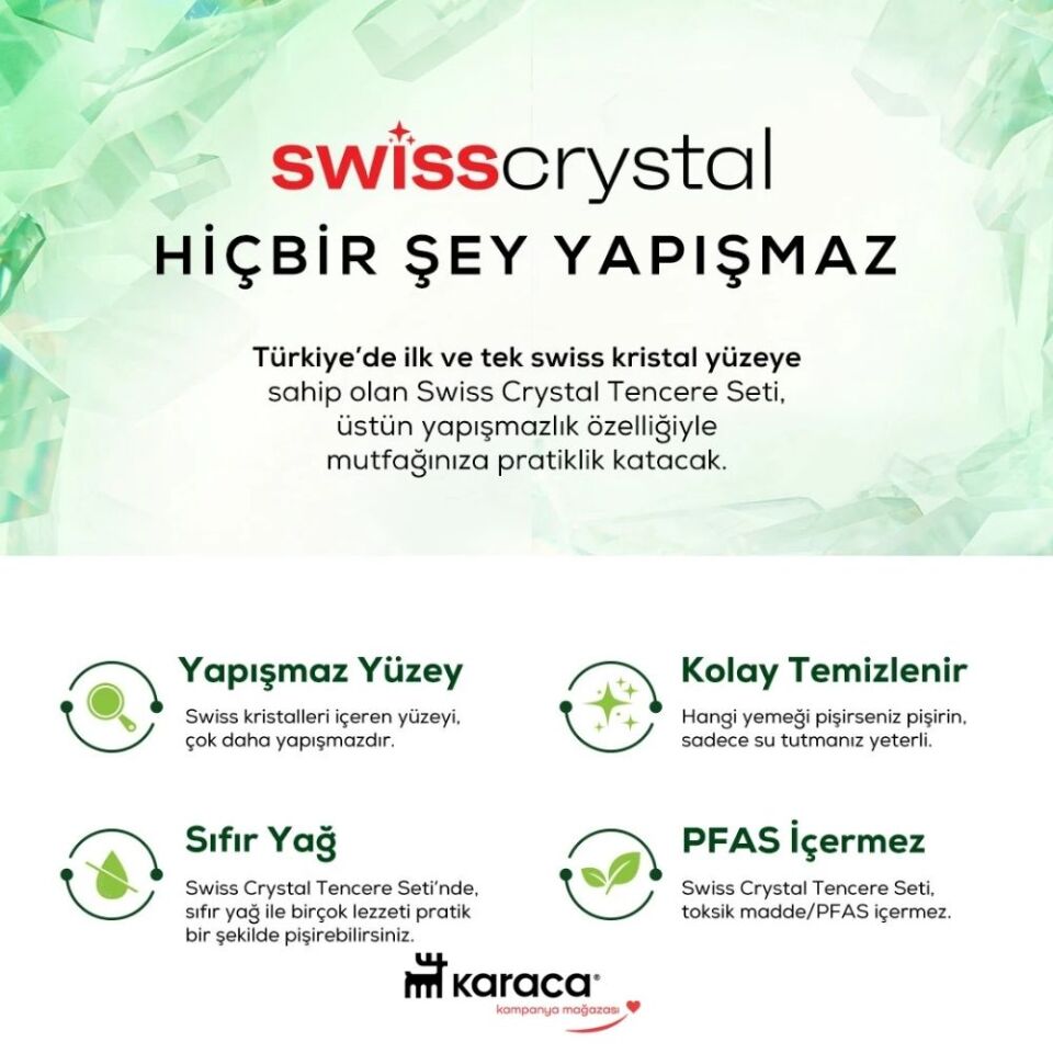 Karaca x Refika Swiss Crystal 15 Parça Tencere Seti Creamy