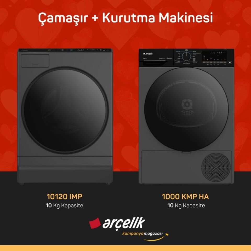 ARÇELİK 10120 IMP Çamaşır Makinesi - 1000 KMP HA Kurutma Makinesi