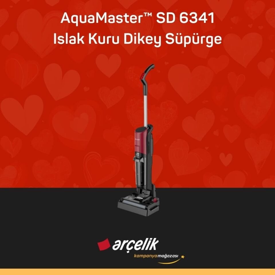 ARÇELİK AquaMaster™ SD 6341 Islak Kuru Dikey Süpürge