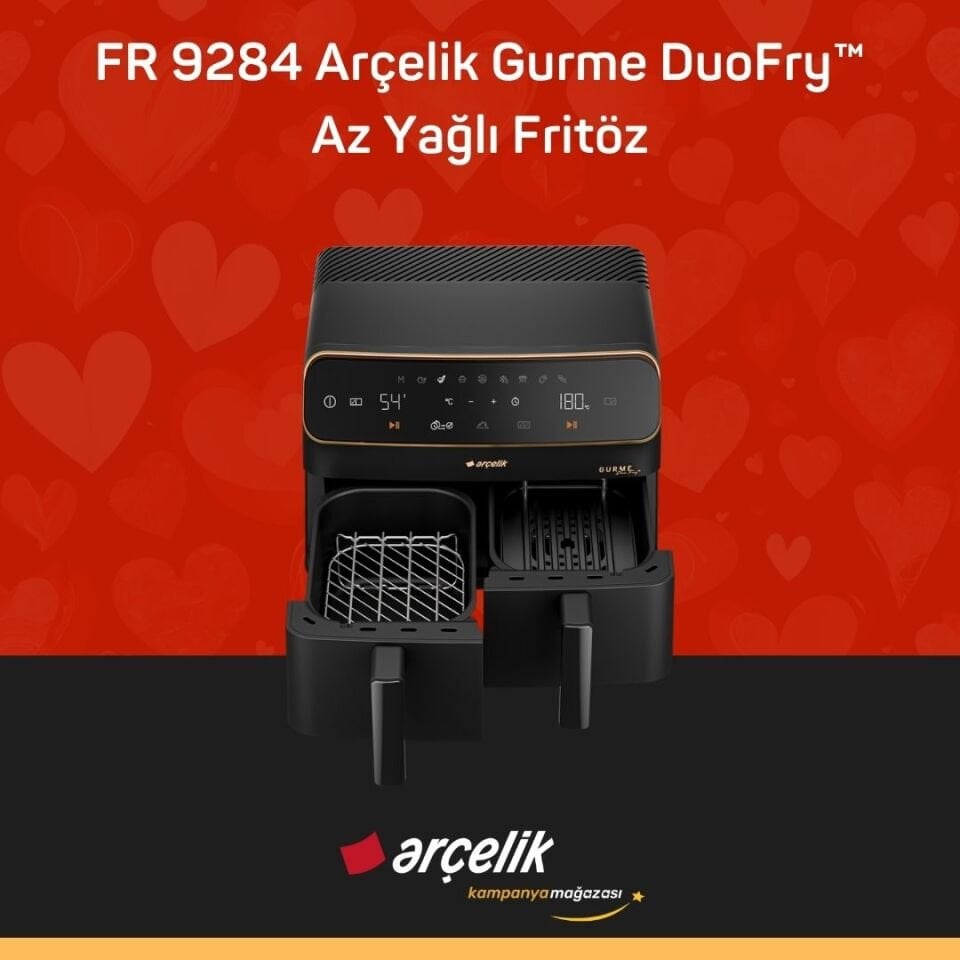 ARÇELİK FR 9284 Arçelik Gurme DuoFry™ Az Yağlı Fritöz