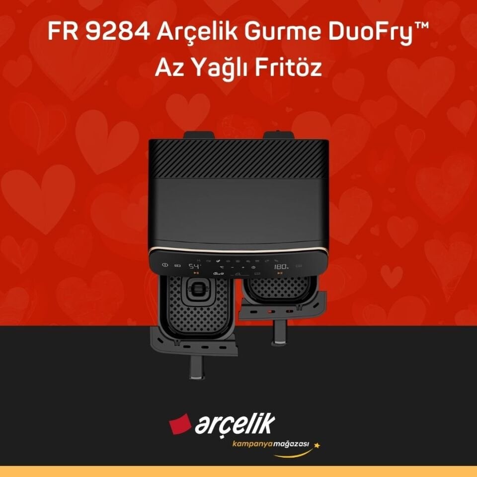 ARÇELİK FR 9284 Arçelik Gurme DuoFry™ Az Yağlı Fritöz