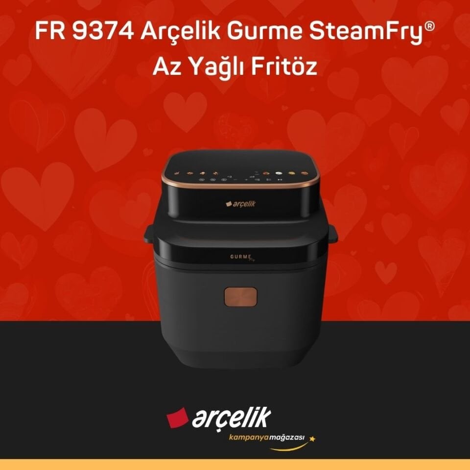 ARÇELİK FR 9374 Arçelik Gurme SteamFry® Az Yağlı Fritöz