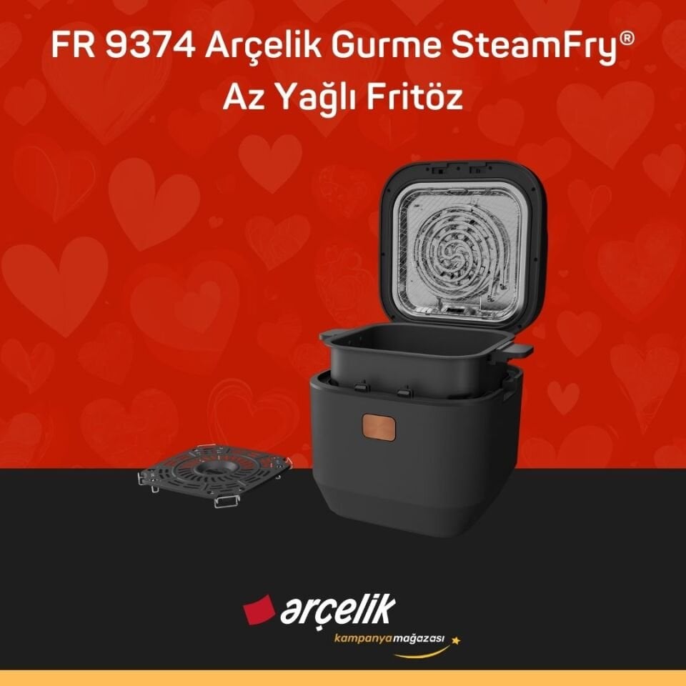 ARÇELİK FR 9374 Arçelik Gurme SteamFry® Az Yağlı Fritöz