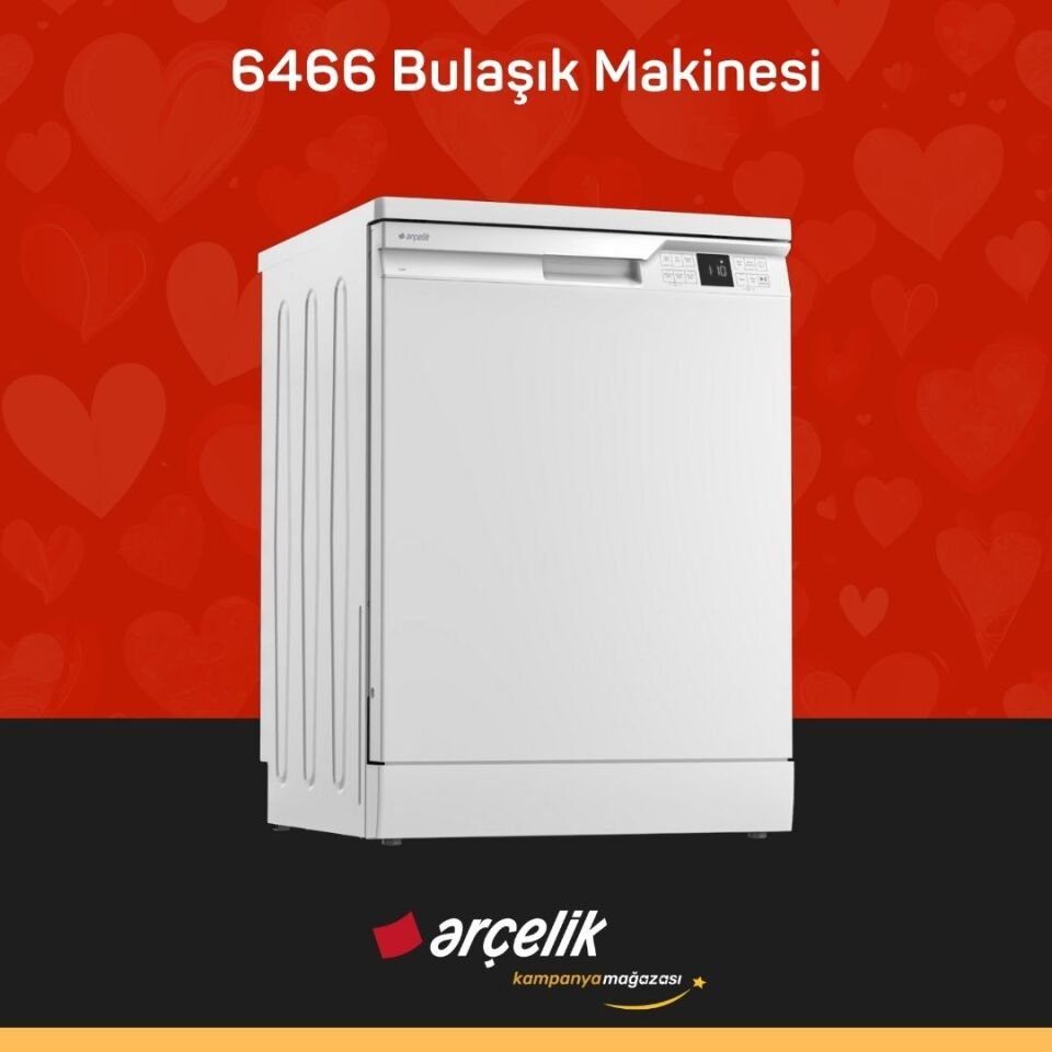 ARÇELİK 6466 Bulaşık Makinesi - 700 KT Kurutma Makinesi