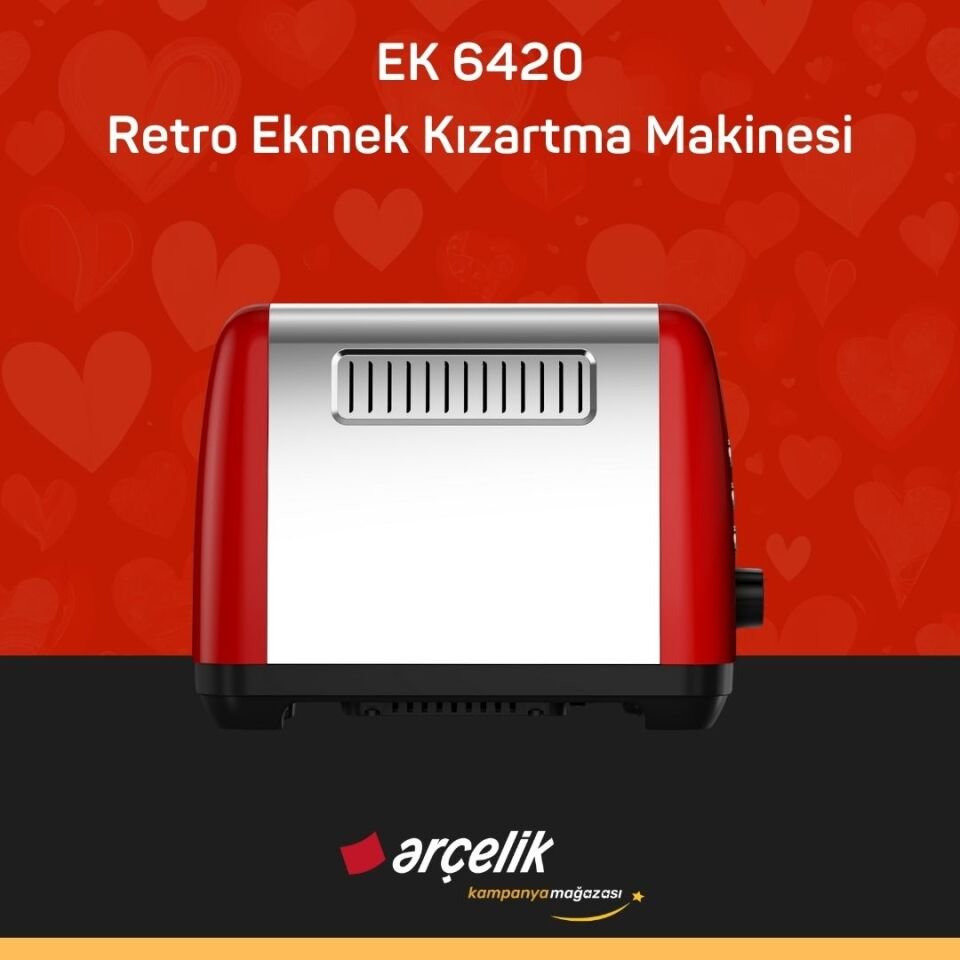 ARÇELİK EK 6420 Retro Ekmek Kızartma Makinesi