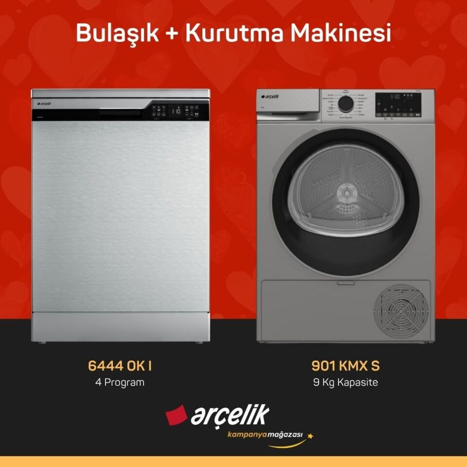 ARÇELİK 6444 OK I Bulaşık Makinesi  OK I - 901 KMXS Kurutma Makinesi