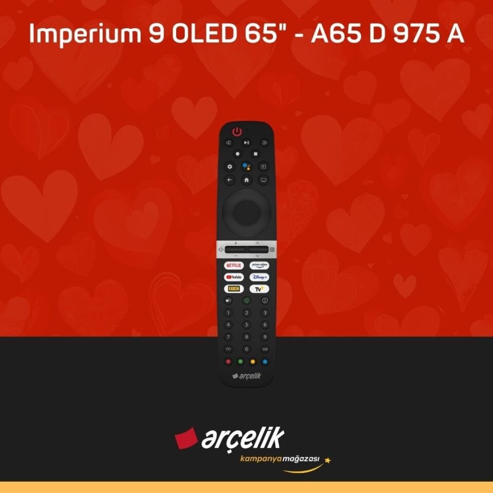 ARÇELİK Imperium 9 OLED 120Hz 65'' 4K UHD Google TV - A65 OLED D 975 A