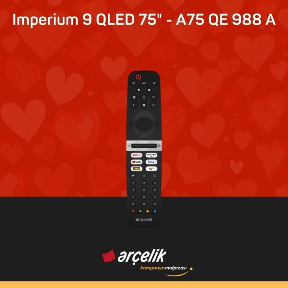 ARÇELİK Imperium 9 QLED 120Hz 75'' 4K UHD Google TV - A75 QE 988 A