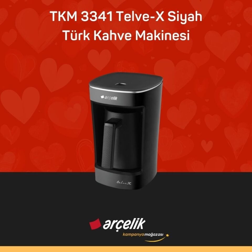 ARÇELİK TKM 3341 Telve-X Siyah Türk Kahve Makinesi