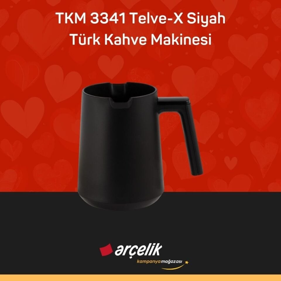 ARÇELİK TKM 3341 Telve-X Siyah Türk Kahve Makinesi