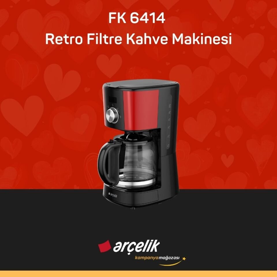 ARÇELİK FK 6414 Retro Filtre Kahve Makinesi