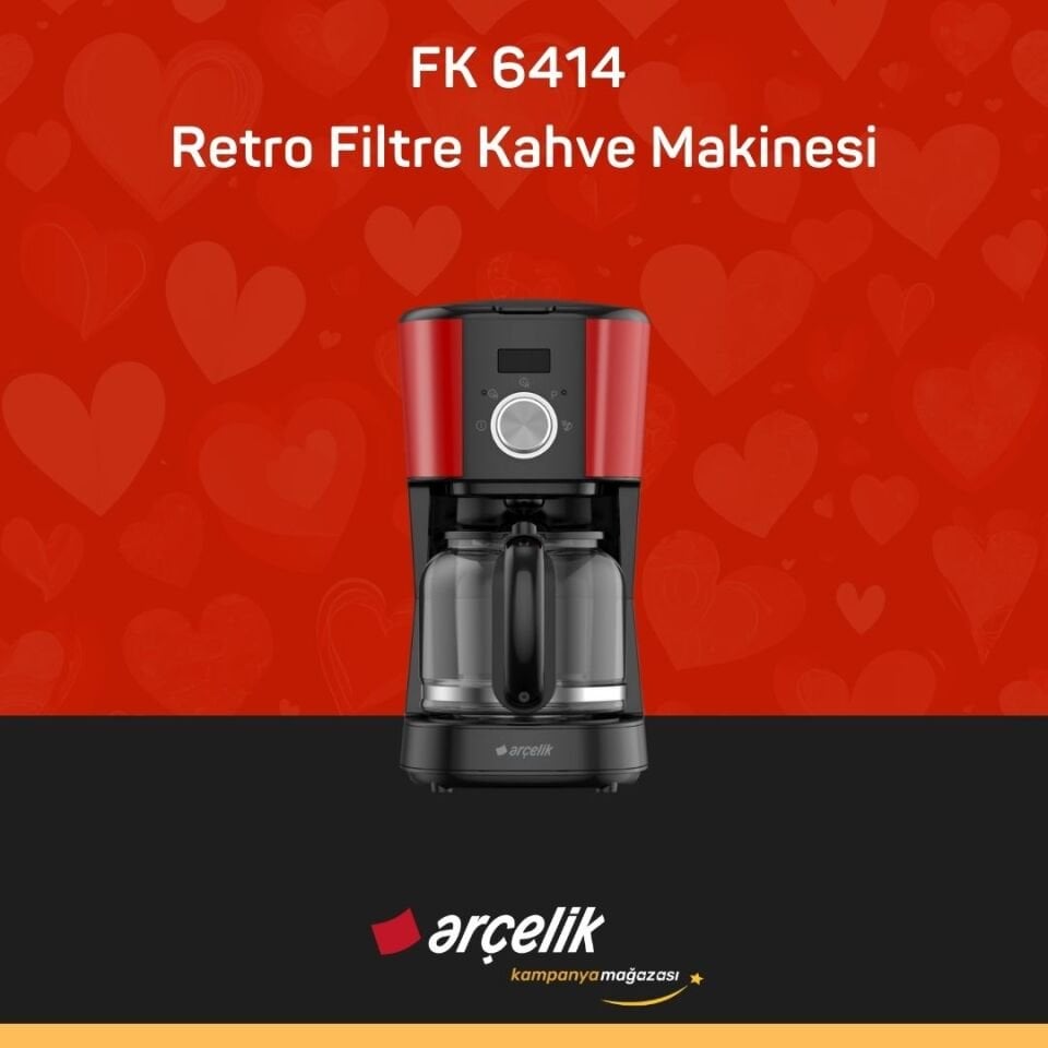 ARÇELİK FK 6414 Retro Filtre Kahve Makinesi