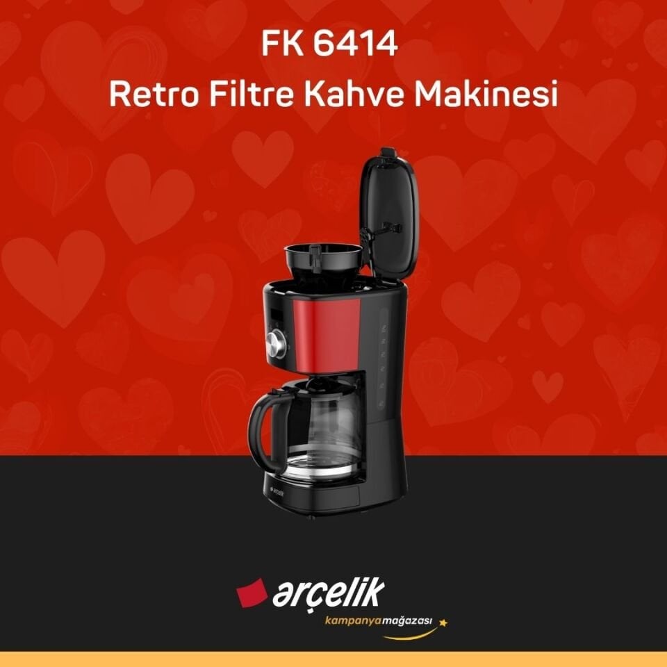 ARÇELİK FK 6414 Retro Filtre Kahve Makinesi