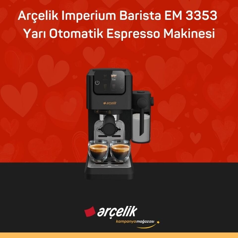 ARÇELİK Imperium Barista EM 3353 Yarı Otomatik Espresso Makinesi