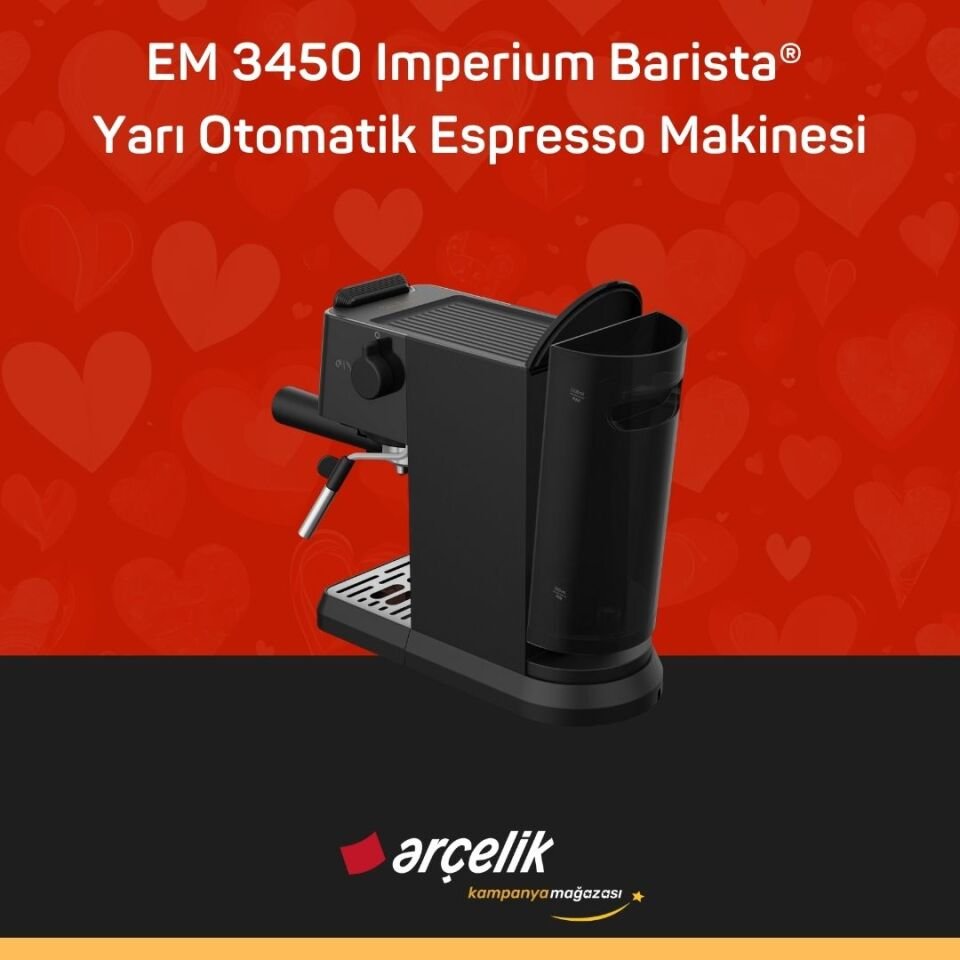 ARÇELİK EM 3450 Imperium Barista® Yarı Otomatik Espresso Makinesi