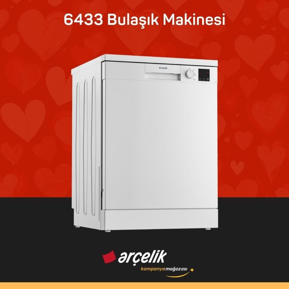 ARÇELİK 6433 3 Programlı Bulaşık Makinesi