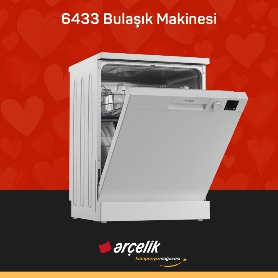ARÇELİK 6433 3 Programlı Bulaşık Makinesi