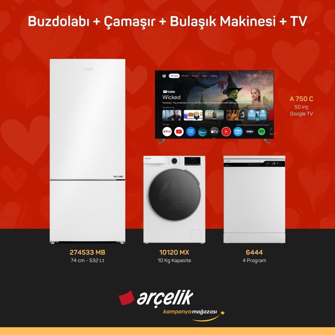 ARÇELİK 4'lü Çeyiz Paketi ( 274533 MB - 10120 MX - 6444 - A 750 C )