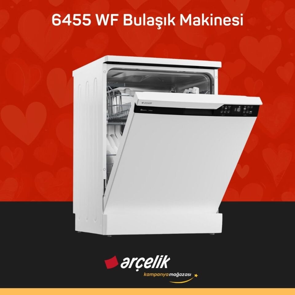 ARÇELİK 6455 WF Bulaşık Makinesi