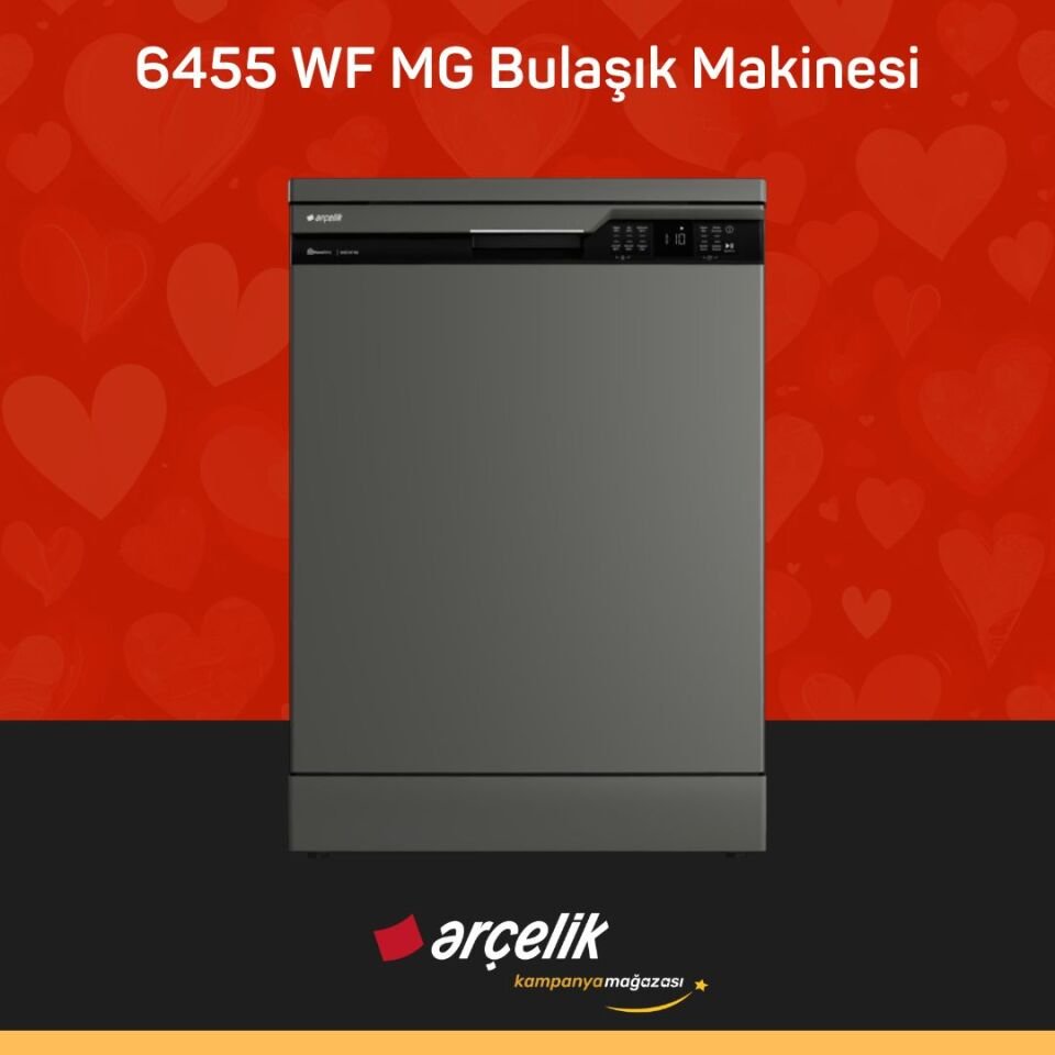 ARÇELİK 6455 WF MG 5 Programlı Bulaşık Makinesi