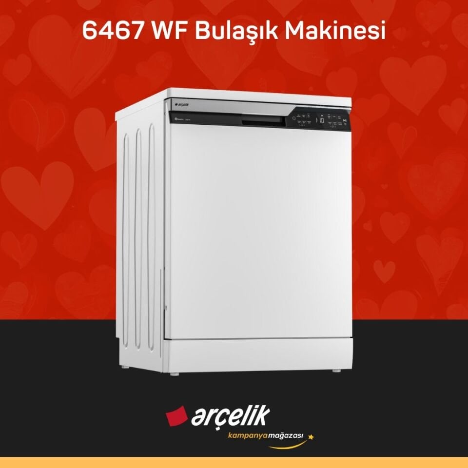ARÇELİK 6467 WF Bulaşık Makinesi