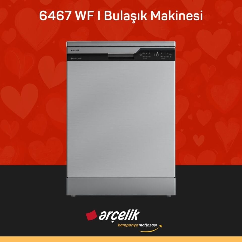 ARÇELİK 6467 WF I 6 Programlı Bulaşık Makinesi