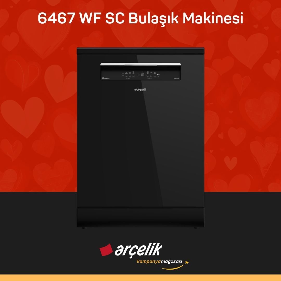 ARÇELİK 6467 WF SC 6 Programlı Bulaşık Makinesi