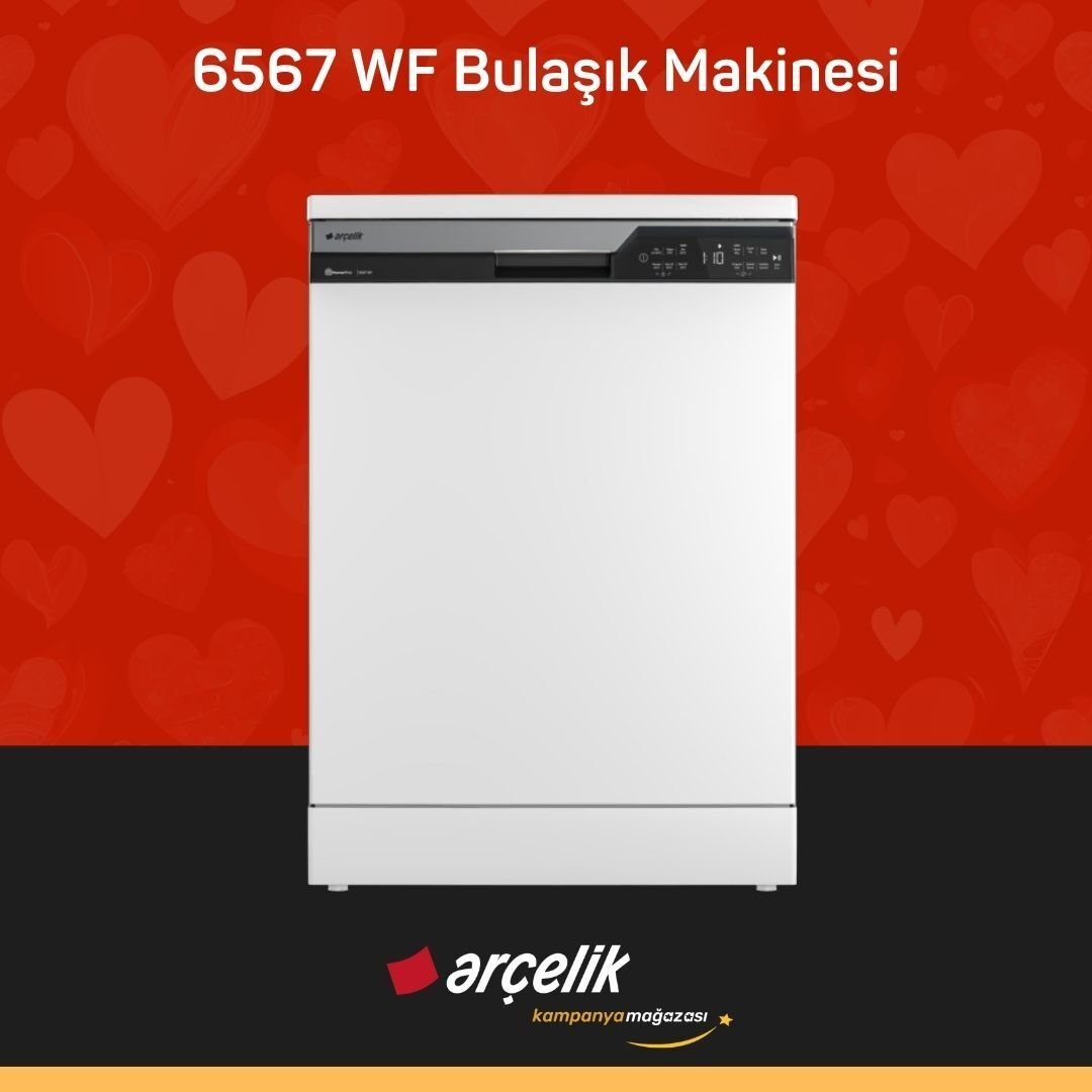 ARÇELİK 6567 WF 6 Programlı Bulaşık Makinesi