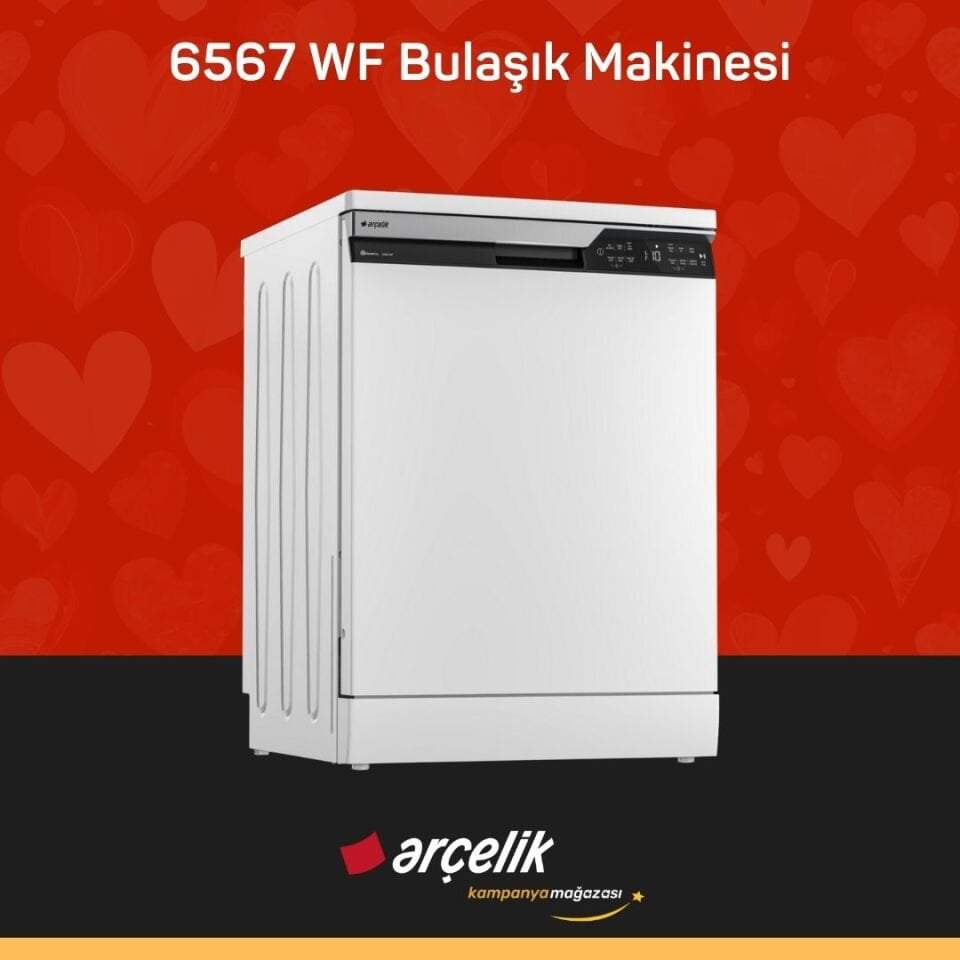 ARÇELİK 6567 WF 6 Programlı Bulaşık Makinesi