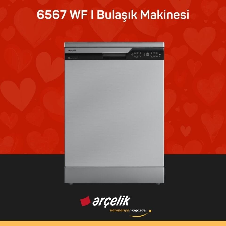 ARÇELİK 6567 WF I 6 Programlı Bulaşık Makinesi