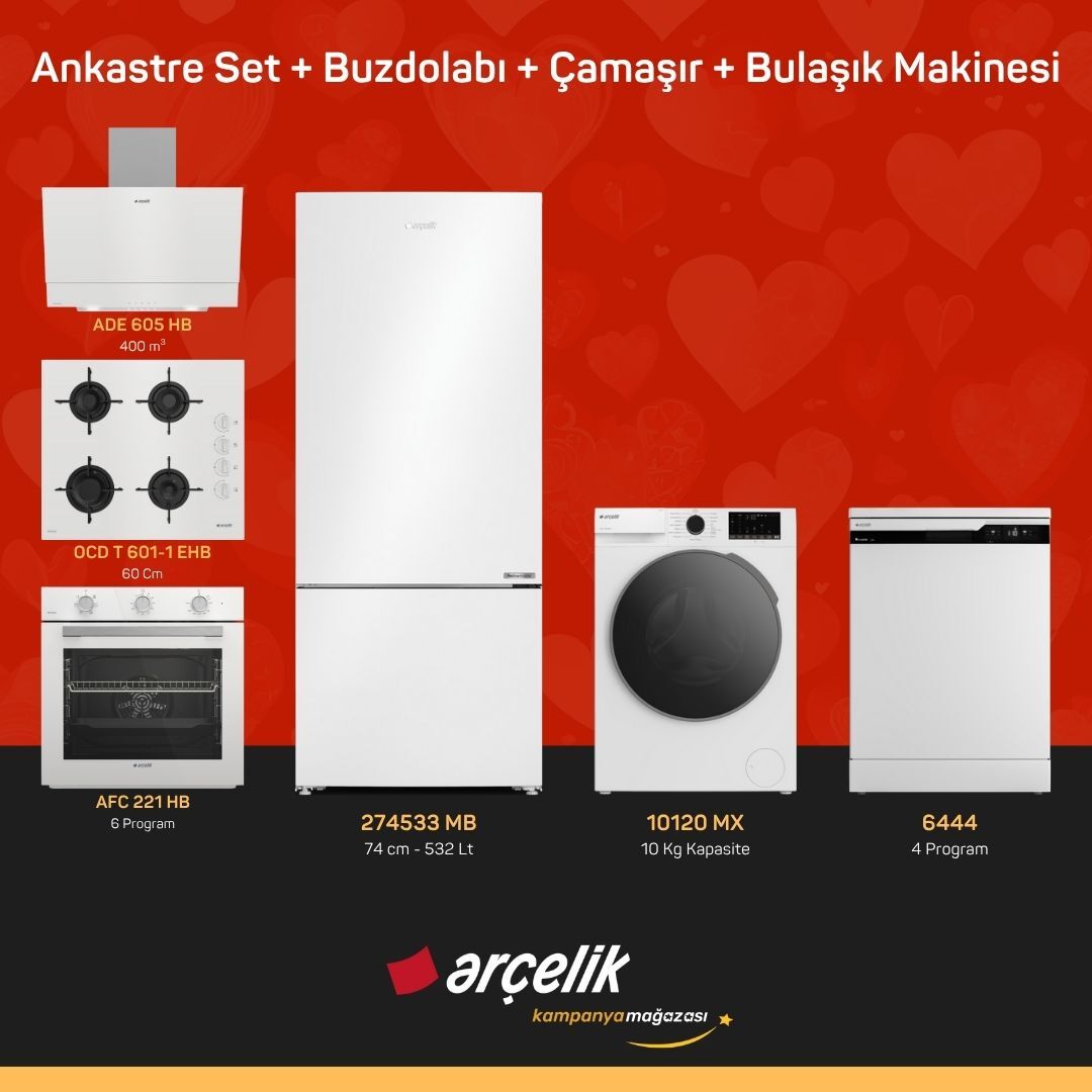 ARÇELİK 6'lı Çeyiz Paketi ( 274533 MB - 10120 MX - 6444 - ADE 605 HB - AFC 221 HB - OCD T 601-1 EHB - )