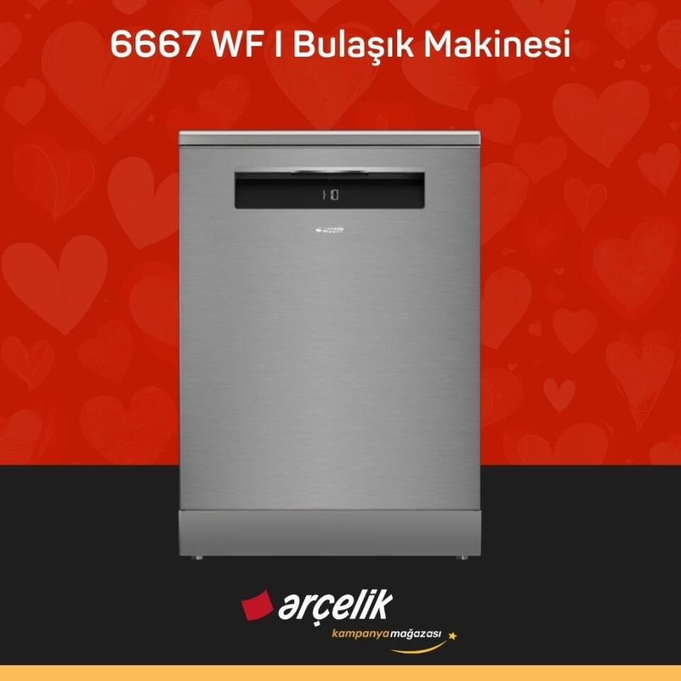 ARÇELİK 6667 WF I Bulaşık Makinesi