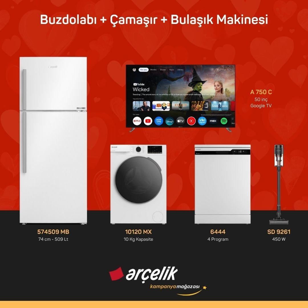 ARÇELİK 4'lü Çeyiz Paketi ( 574509 MB - 10120 MX - 6444 - A 750 C - SD 9261 )