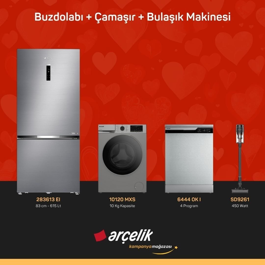 ARÇELİK 3'lü Çeyiz Paketi ( 283613 EI - 10120 MXS - 6444 OK I - SD 9261 )