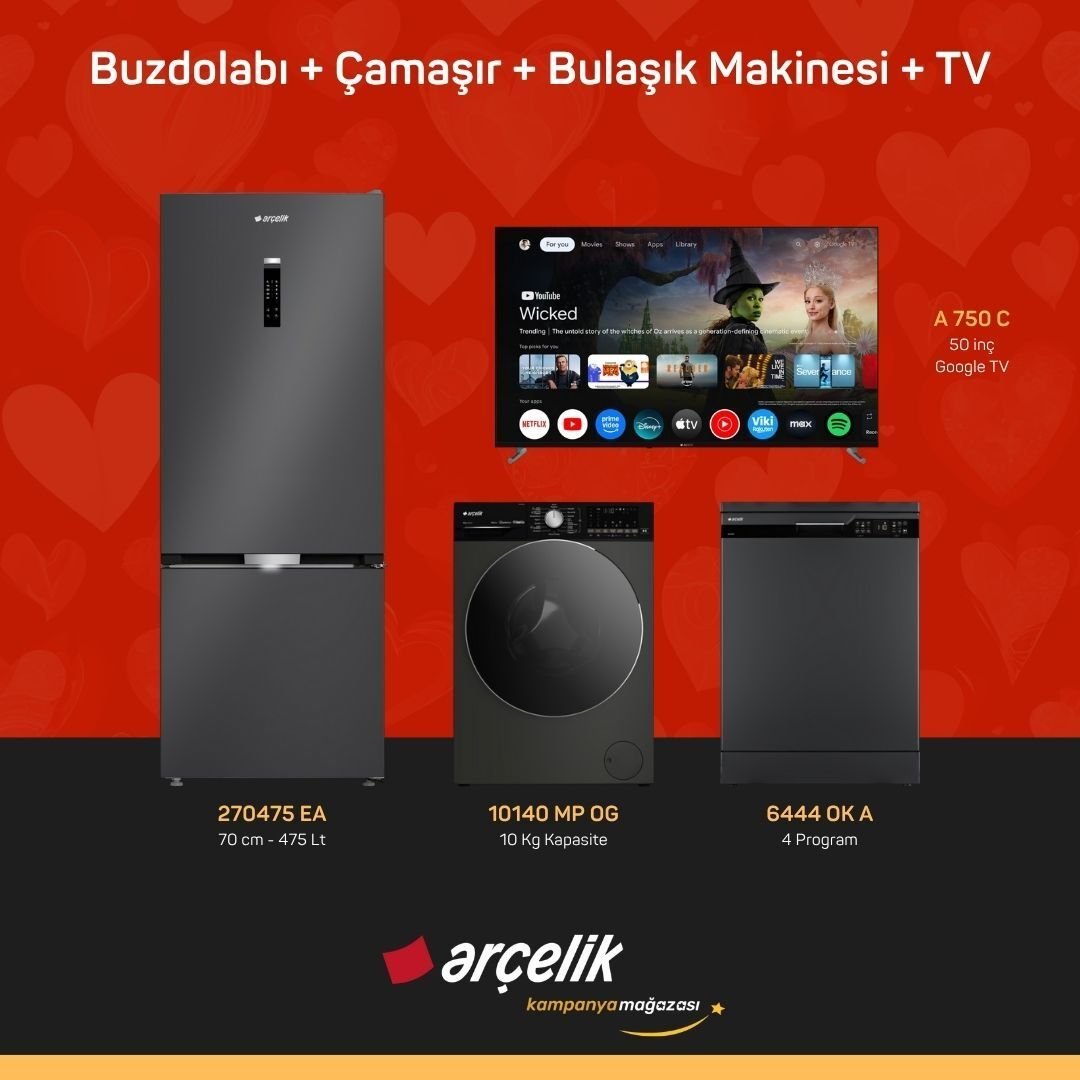 ARÇELİK 4'lü Çeyiz Paketi ( 270475 EA - 10140 MP OG - 6444 OK A - A 750 C )