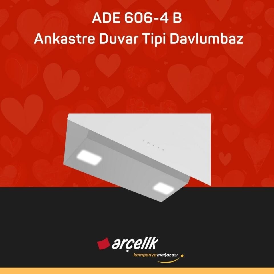 ARÇELİK ADE 606-4 B Ankastre Duvar Tipi Davlumbaz